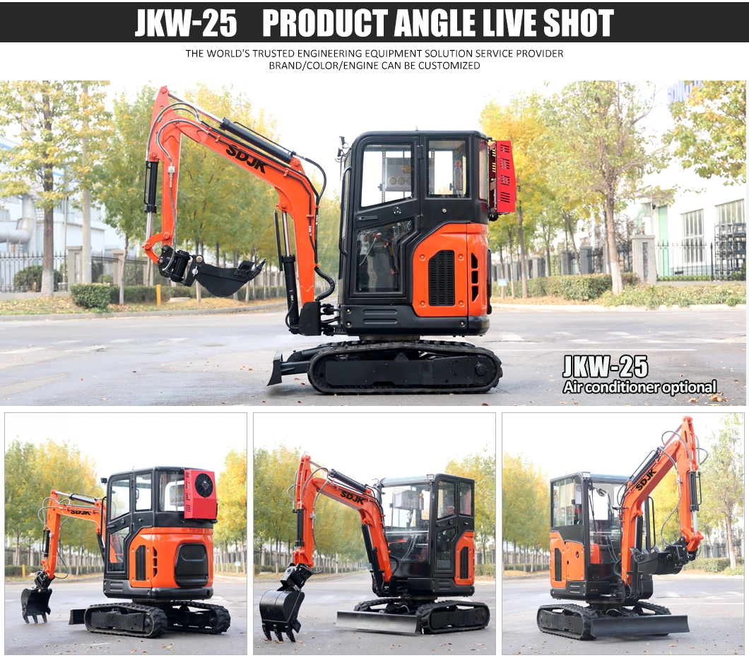 Best Selling 1.0 Ton 2 Ton 3 Ton New China Ce Iso Small Digger Crawler Hydraulic Farm Garden Diesel Used Mini Excavator Cheap Factory Price for Sale