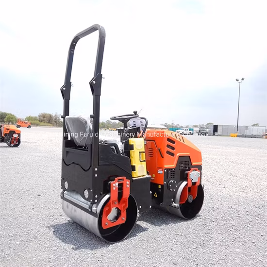Rolo compactador de 1 tonelada para máquina de rolo compactador de direção hidráulica Rolo compactador de asfalto Fyl