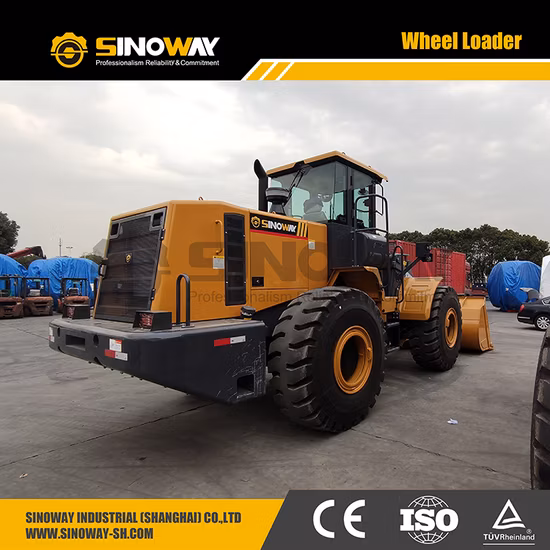 Carregadeira de rodas chinesa 6 toneladas 3,5cbm caçamba Lw600kn